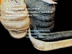 In Stock Ameriphlox Brush trim Pattern 2720/5  Drapery and Upholstery Trim, in colors 4034 Denim or 4031 Quicksilver