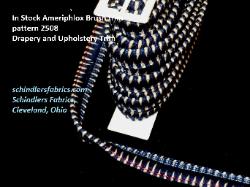 In Stock Ameriphlox Brush trim pattern 2508 Drapery and Upholstery Trim, in color 064-AF9-NT9